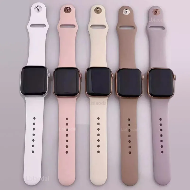 Correa Apple Watch de silicona para, pulsera de 40mm, 44mm, 45mm, 46mm, 41mm, 42mm 38mm, series se iwatch 6, 7, 8, 9, 10, Ultra 2, 49mm