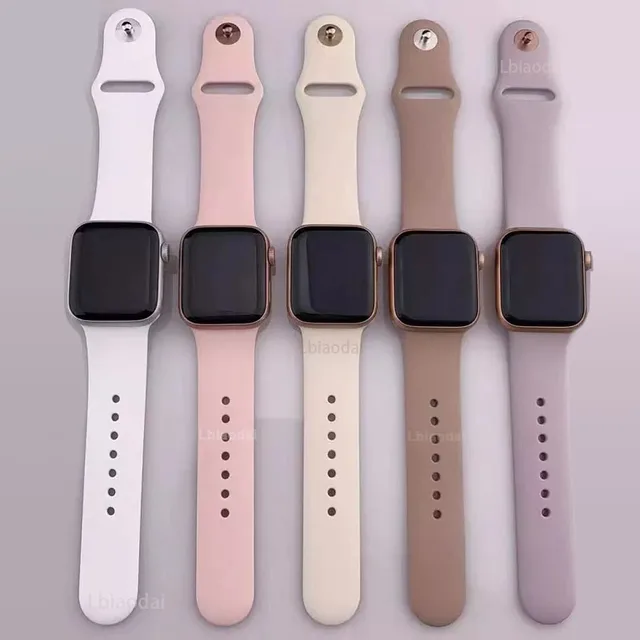 Silikonowy pasek do Apple Watch Band 40mm 44mm 45 46 41 42 38mm bransoletka correa iwatch series SE 11/6/7/8/9/10 Ultra 3 pasek 49mm