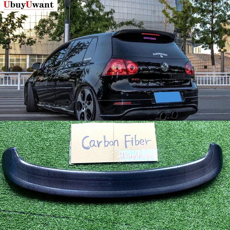 Fit For Golf 5 Standard R32 GTI Volkswagen VW MK5 R32 GTI 2006-2009 Carbon Fiber Rear Trunk Lid Car Spoiler Ducktail Lip Wings
