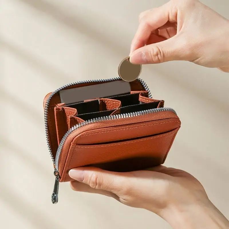 Vrouw korte portemonnee kleine portemonnee met kaarthouder pu lederen munt portemonnee voor dagelijks