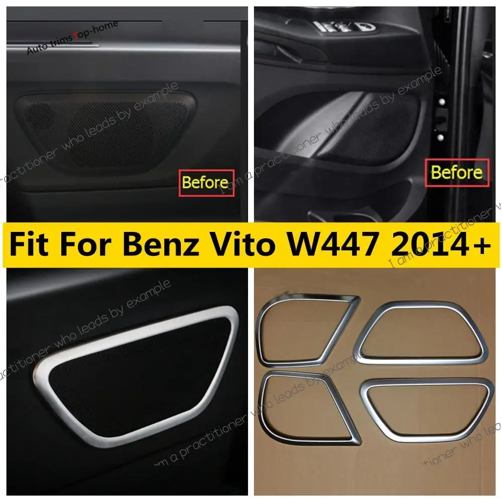 

ABS Matte Door Stereo Speaker Audio Sound Decoration Frame Cover Trim For Mercedes-Benz Vito W447 2014 - 2025 Car Accessories