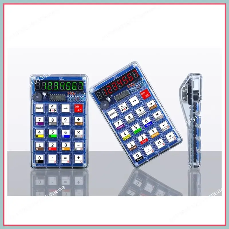 N94R Build-Your-Own LED Calculator - Electronic DIY Kit With 51 Microcontroller And Digital Tube, Resistance Conversion Projects