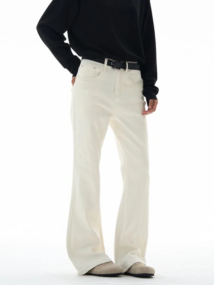 Men's Flared Pants Solid Stretch New Slim Wide Legs Fashion Trousers Hip Hop Casual Hippie Pants Male Streetwear