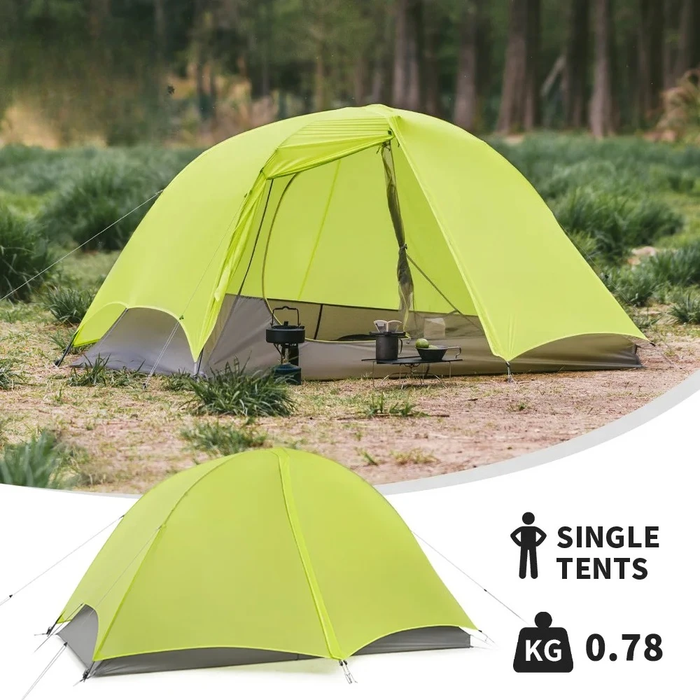 Ultra Light Camping Tent Star Trail EXT Single Outdoor Hiking Waterproof Tent 10D Nylon Cycling Backpacking Tent