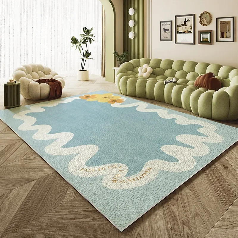 

Minimalist Large Area Living Room Carpets Creative Floral Carpet Easy Care Balcony Rugs Coffee Table Carpet Resistant Dirt Ковер