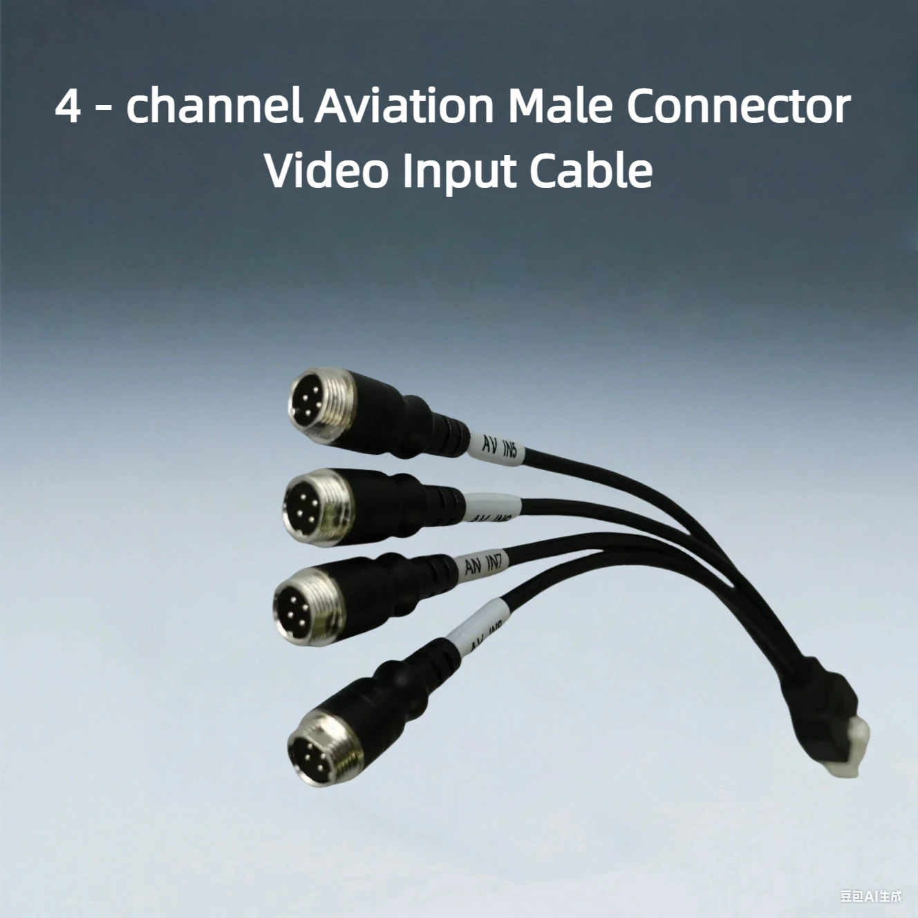 

4 Pin aviation video input cable connector plug adapter bus truck trailer monitoring cable