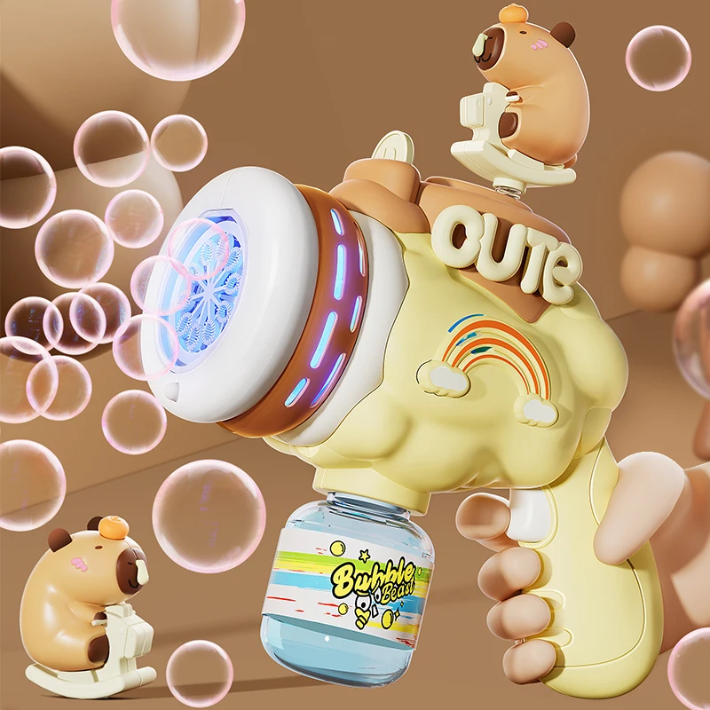 ไฟฟ้าBubble Gunเด็กNon-Dropสบู่ 65 MLเครื่องอัตโนมัติแสงปาร์ตี้กลางแจ้งเกมของเล่นสําหรับ 3 ปีเด็กของขวัญ