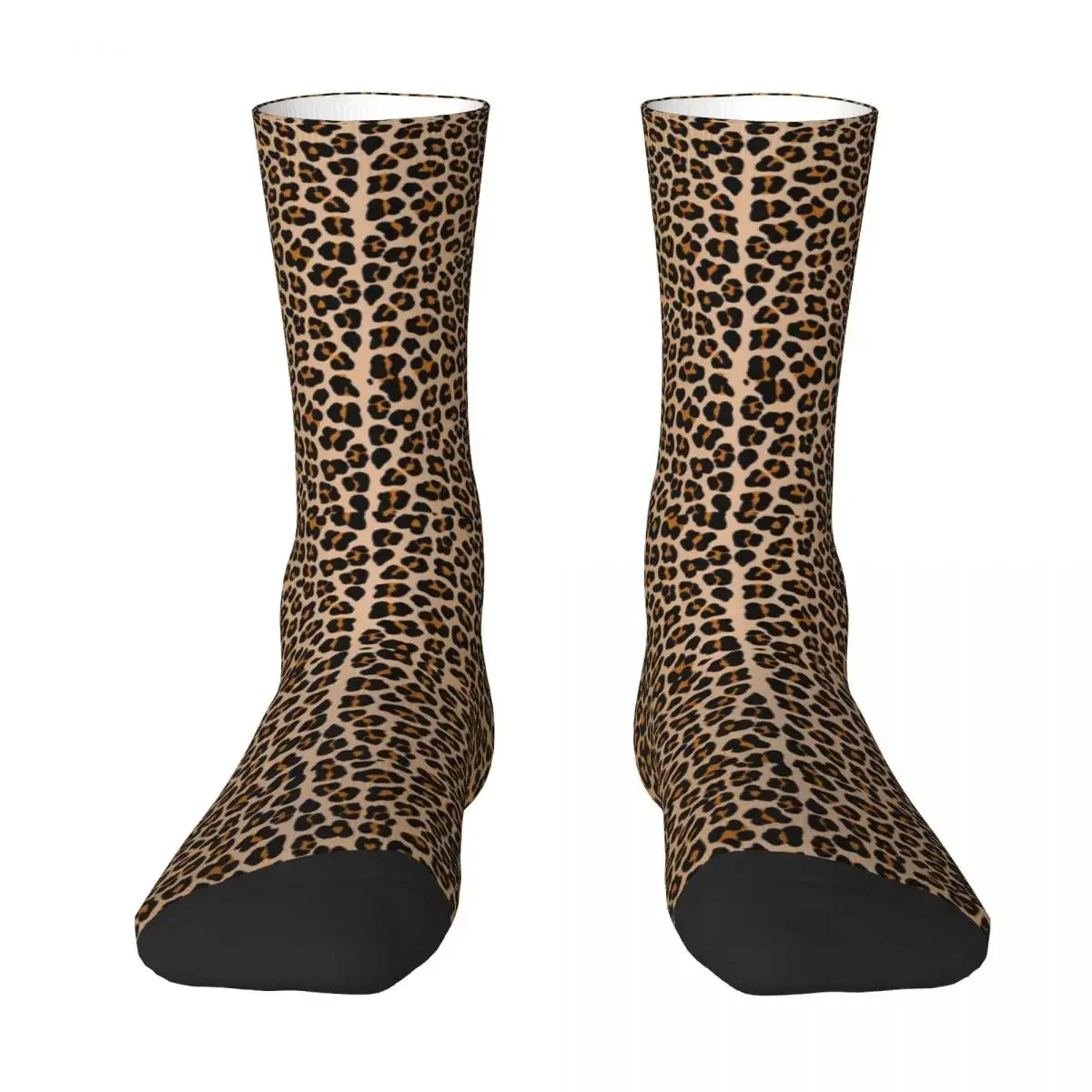 Leopard Print Socks Harajuku Sweat Absorbing Stockings All Season Long Socks Accessories for Man's Woman's Birthday Present