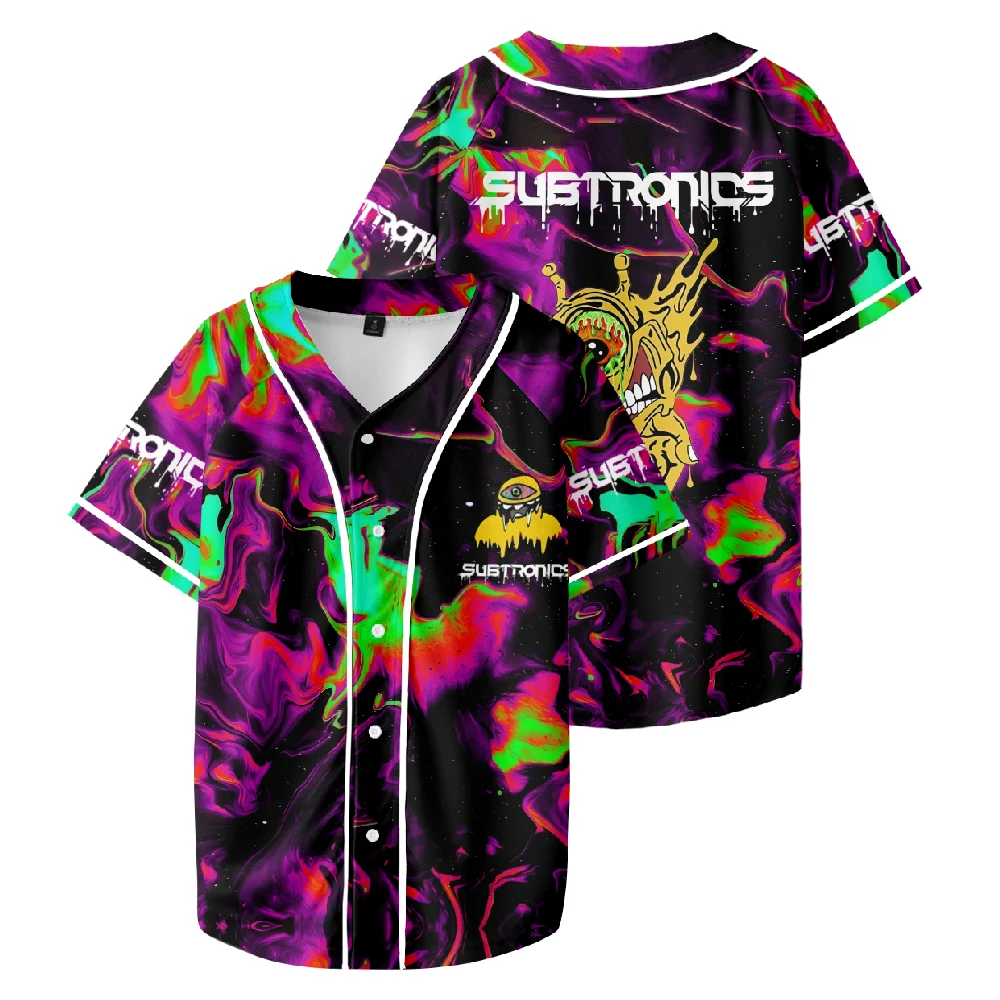 Джерси для бейсбола Subtronics Merch, футболка унисекс с коротким рукавом, Повседневная Уличная одежда для женщин и мужчин