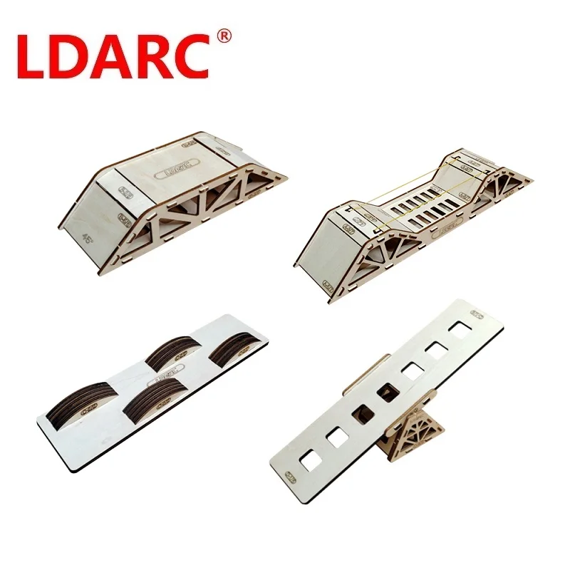 LDARC 1:43 RC Car indoor Climbing scence COMBO-1  Ramp bridge seesaw bridge wire bridge