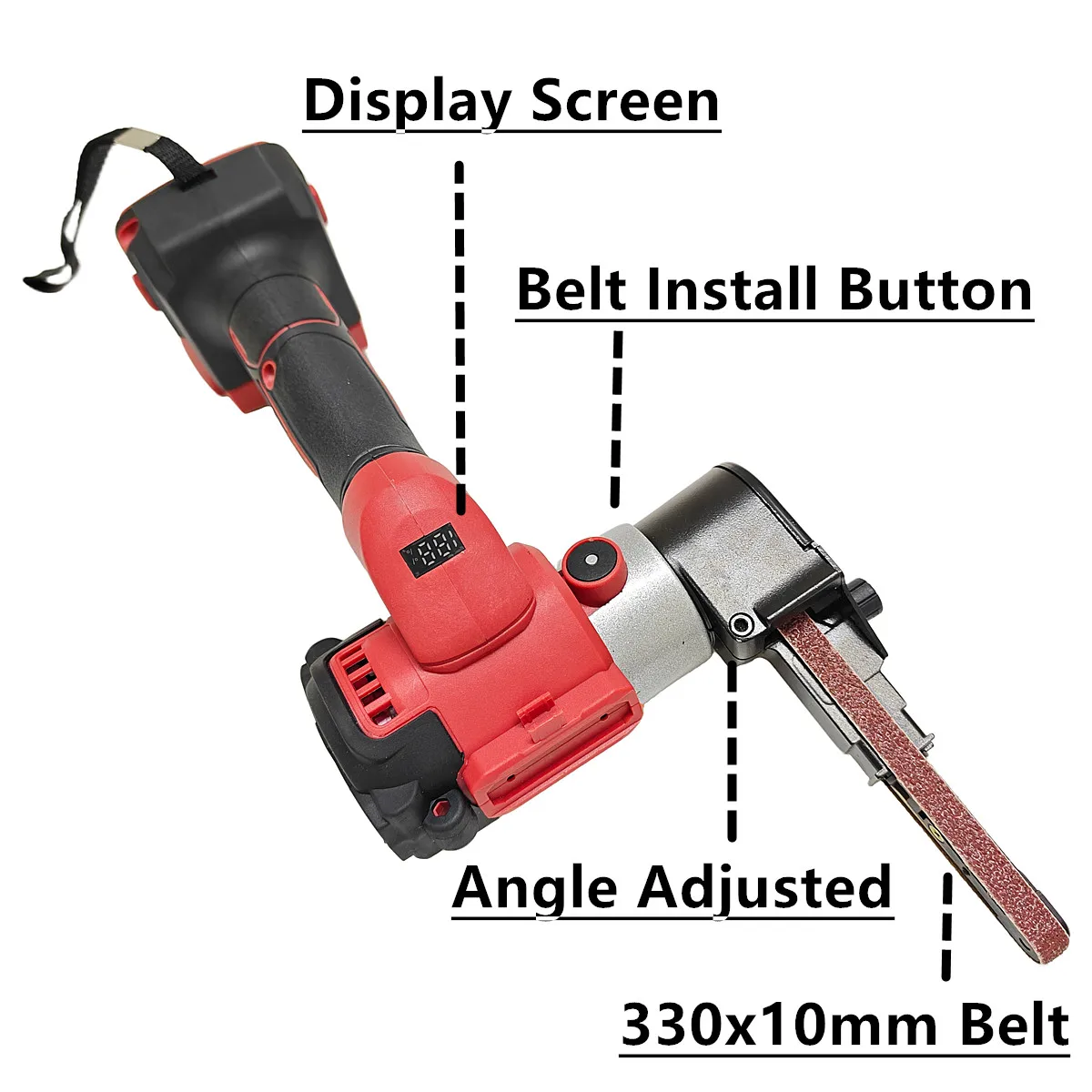 For Milwaukee 18 Battery Brushless Electric Mini Belt Sander Cordless Sander Polisher Power Tools with Belts For Wood Metal Work