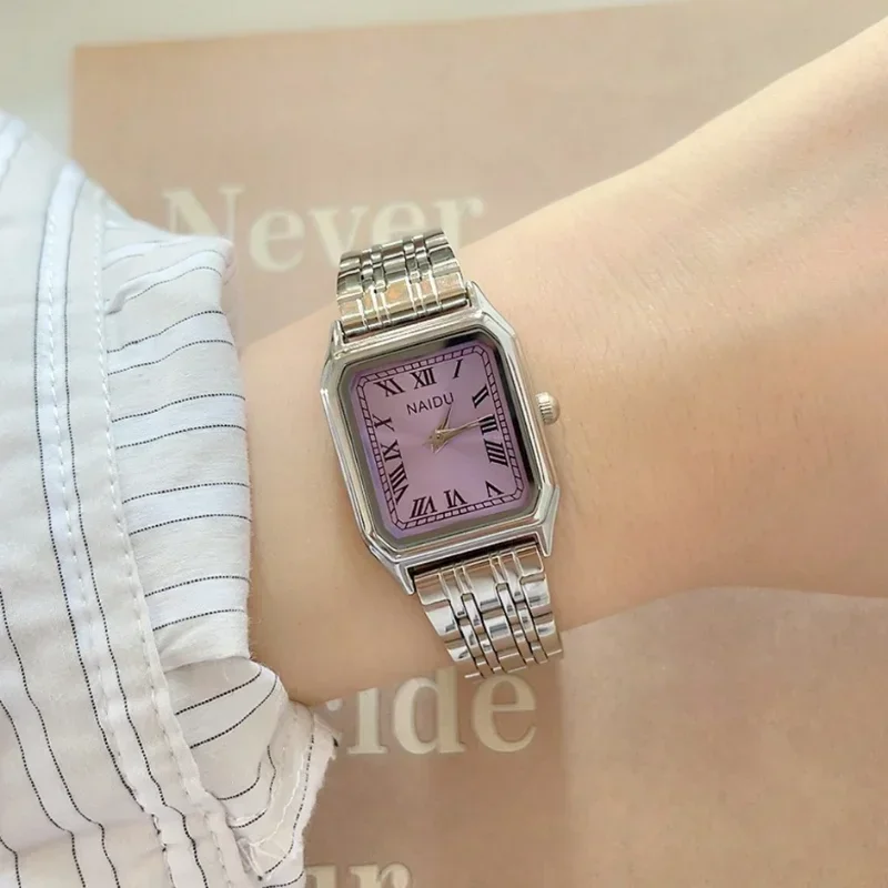 Famous Brand Rome Dial Quartz Watch Women Student  Luxury Stainless Steel Strap Wristwatch Dropshipping Clock Relojes Para Mujer