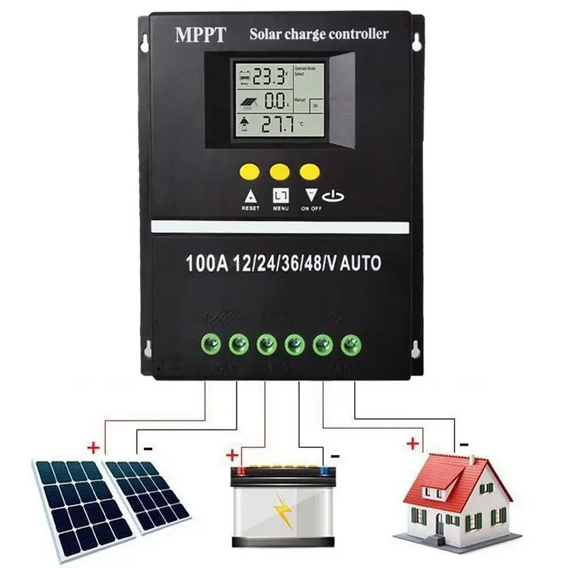 Solar Charge Controller Solar Energy Regulator With Adjustable Modes Intuitive Monitoring Solar Charge Panel For Solar System