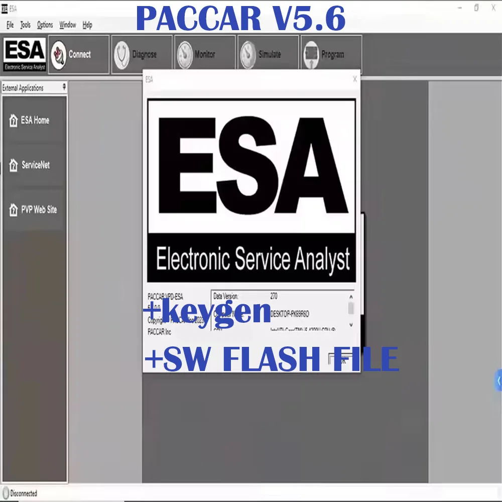 

2024 Lastest ESA Electronic Service Analyst 5.6 + 2023 SW FLASH FILE+ free keygen UNLOCK for Paccar+ free help install ESA 5.6