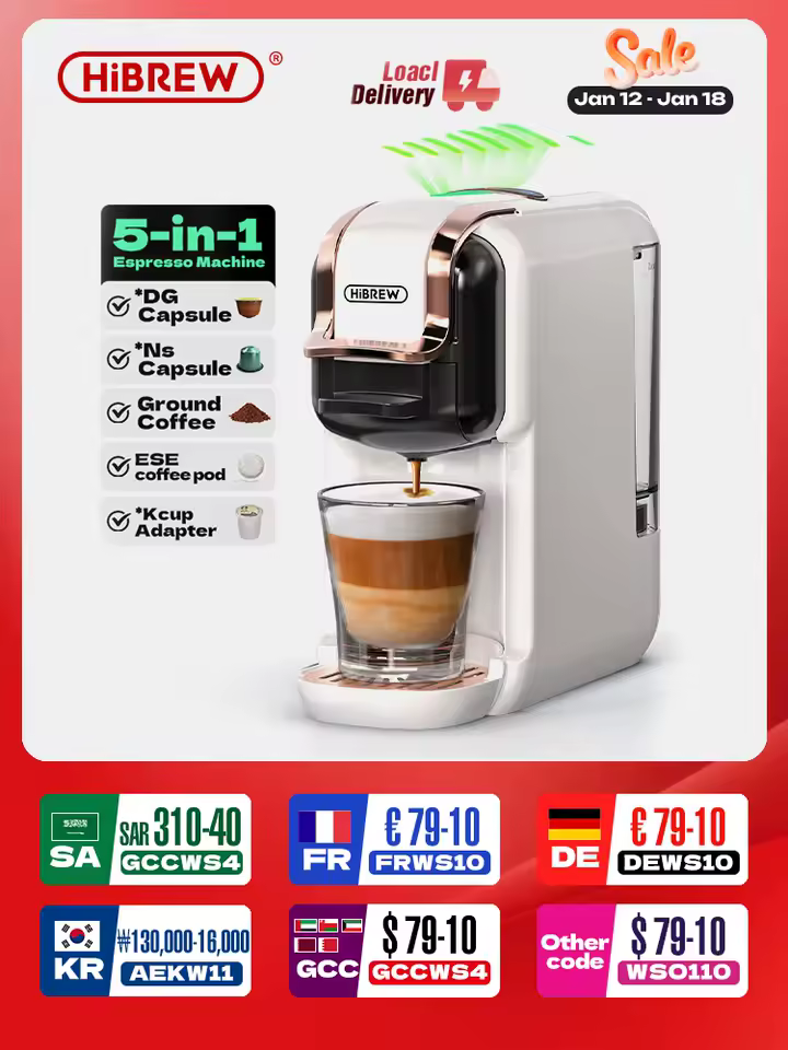 HiBREW 커피 머신으로 만든 카푸치노 예시