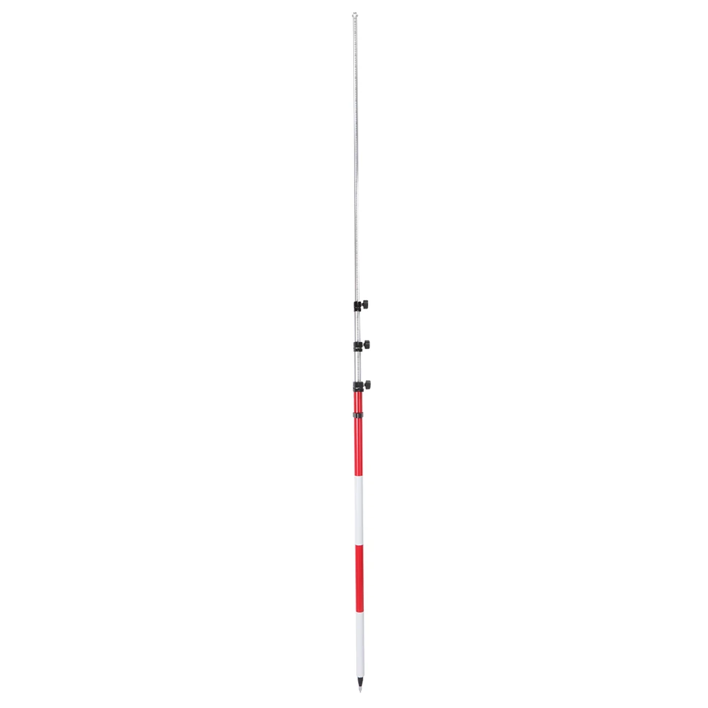 New Sale Aluminum Telescopic Surveying Prism Pole Rod 3.6m 5.2m 2 3 Section with Twist Lock Quick Lock 2024