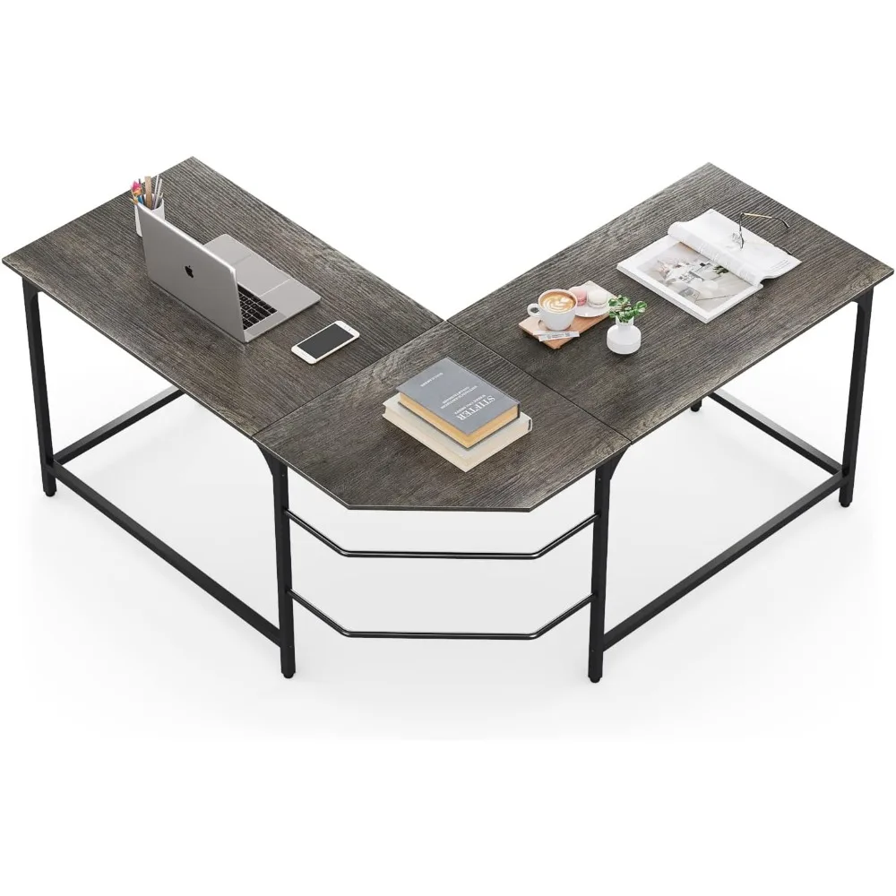 

59" Large L Shaped Desk Corner Computer Desk Gaming Table Workstation for Home Office