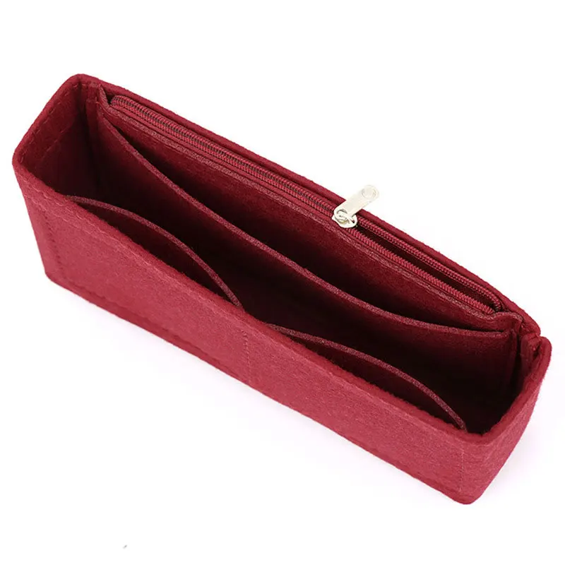 Fashion Make up Organizer Felt Insert Bag For Handbag Travel Inner Purse Pockets Women Portable Cosmetic Bag Accessories Gift