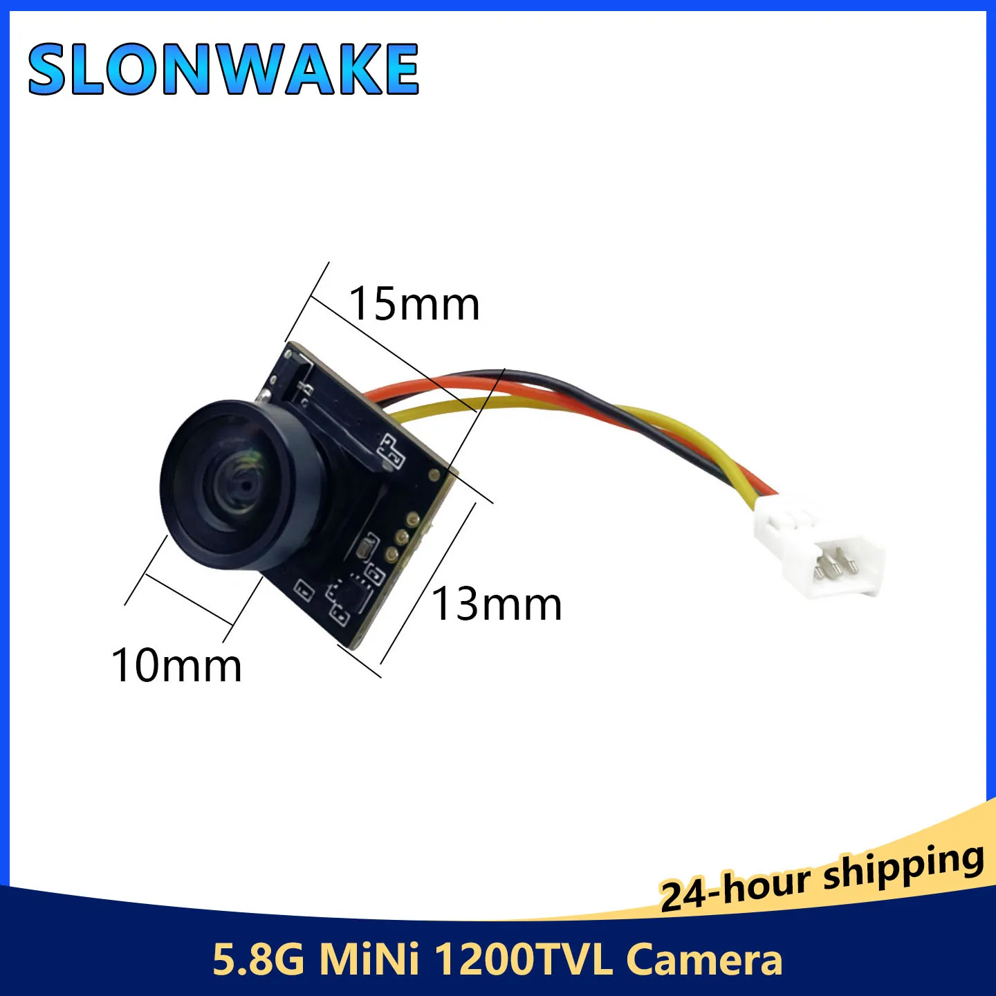 SLONWAKE Ultra Mini 5.8G FPV Camera | 1200TVL 170° Wide Angle CMOS 5V PAL Adjustable Focus for RC FPV Racing Drone