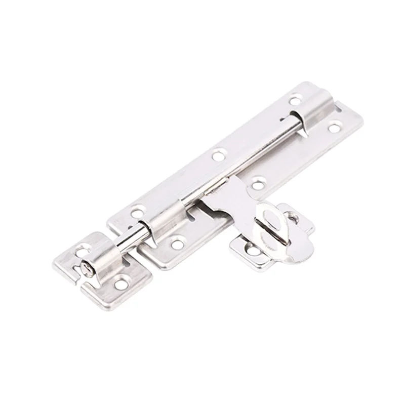 Stainless Steel Door Bolt Old-fashioned Wooden Door Surface Installation Latch Fixed Left Right Universal Door Latch