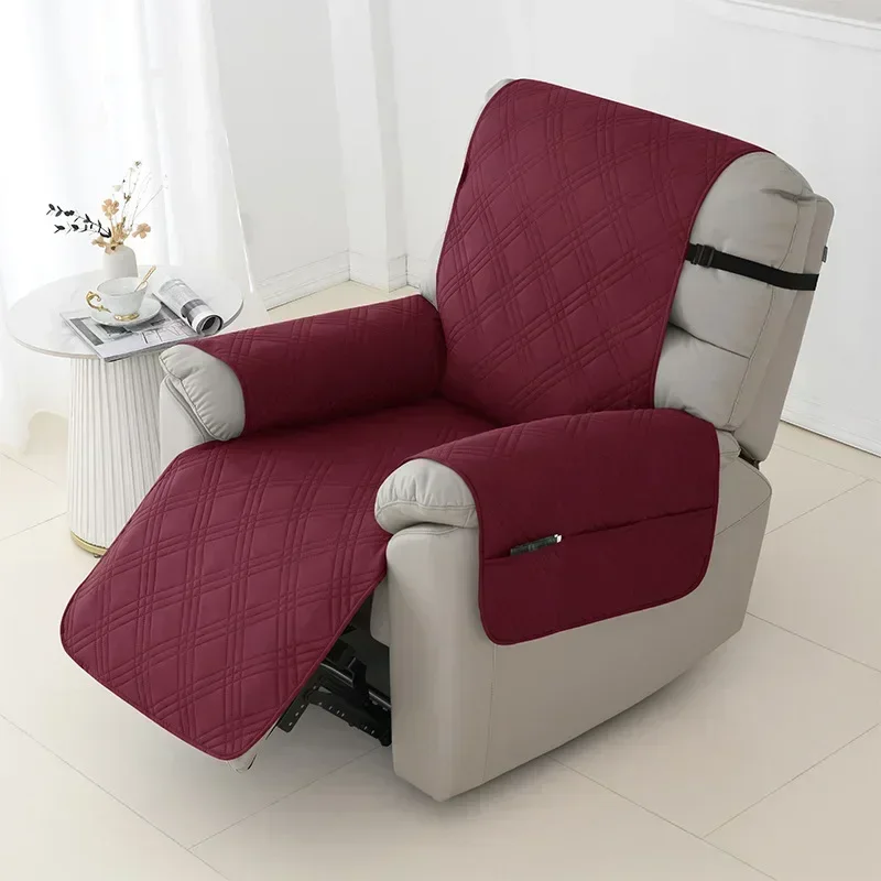 1 Seat Waterproof Recliner Cover Anti-Slip Pets Kids Armchair Slipcover  Sofa Couch Furniture Protector for Living Room