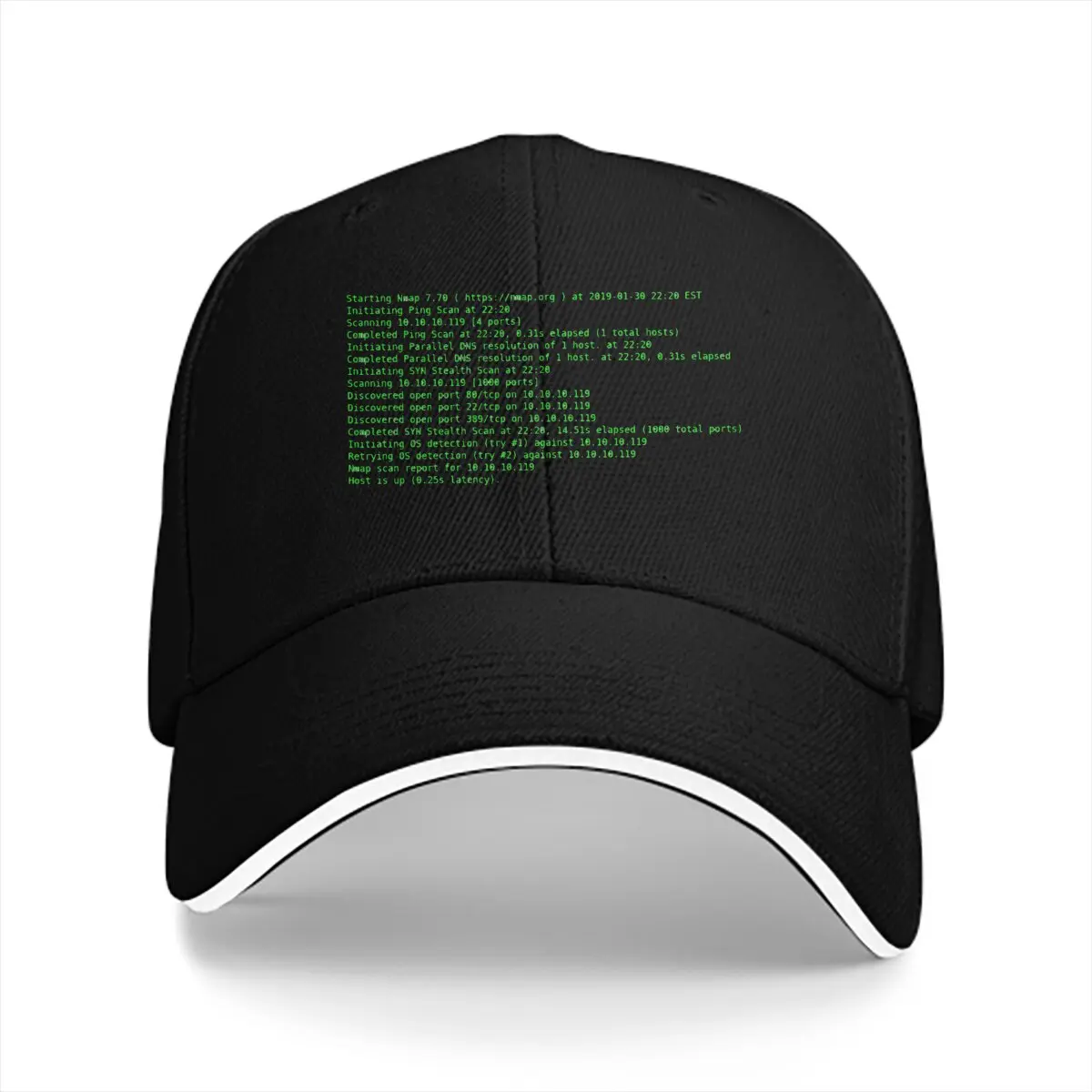 NMAP-Gorra de protección solar con código de computadora, visera de Hip Hop, sombrero de vaquero con visera, programador Root Kali Linux