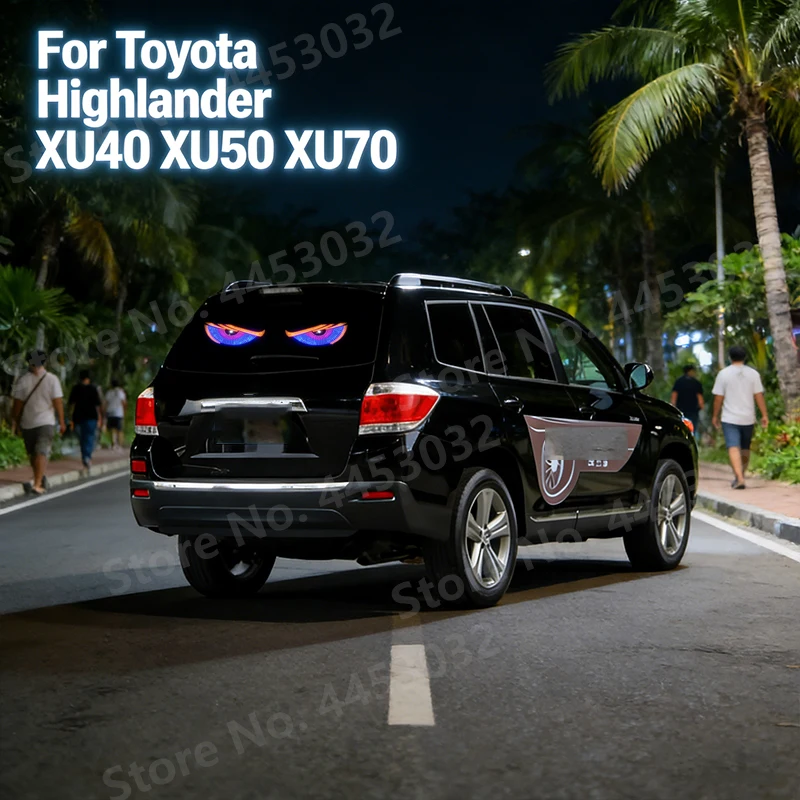 Пара светодиодных ламп «Дьявольские глаза» для Toyota Highlander XU40 XU50 XU70, USB-подсветка для заднего стекла, декоративная и предупреждающая атмосферная подсветка Пара светодиодных ламп «Дьявольские глаза» для Toyota Highlander XU40 XU50 XU70, USB-подсветка для заднего стекла, декоративная и предупреждающая атмосферная подсветка