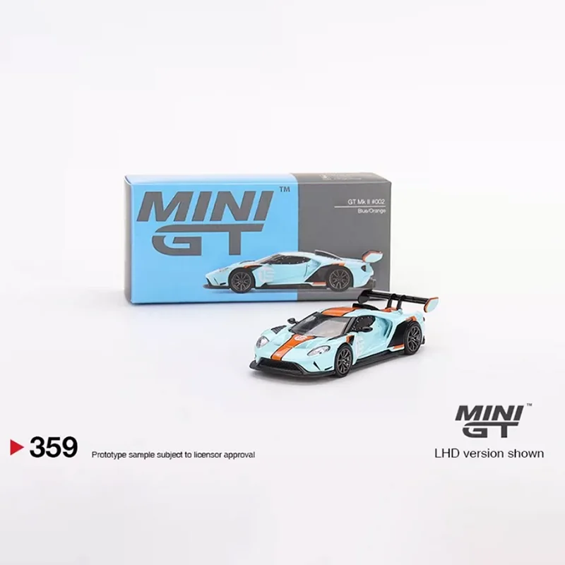 MINIGT Diecast 1:64 Scale GT Mk II #359 Alloy Model Car for Adult Boys Hobby Gift Display Ornament