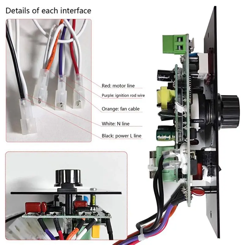Digital Thermostat Kit With LED Display For Traeger Pellet Grills Replacement Control Panel Thermometer Pro Controller