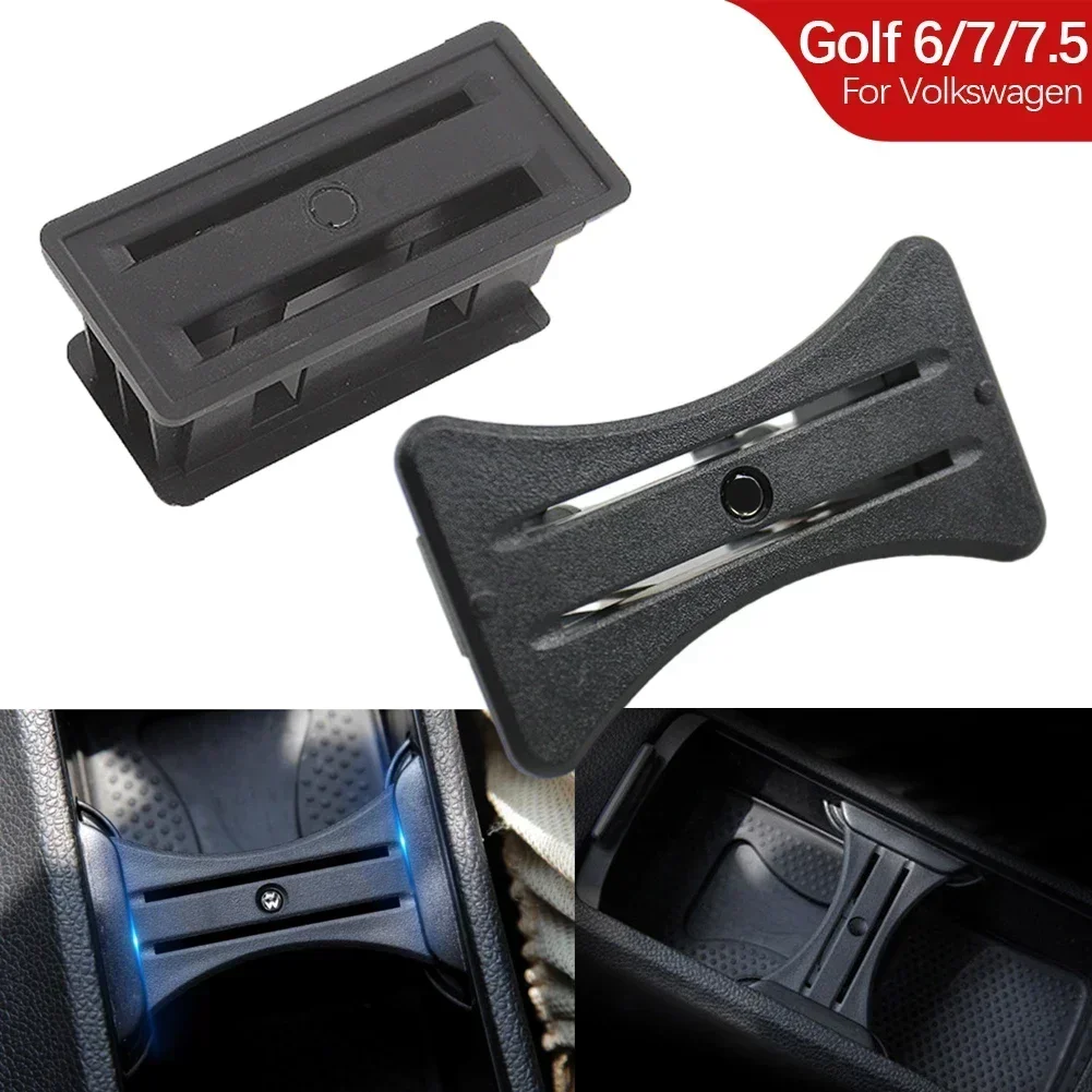 Car Water Cup Holder Cup Limit Card Insert Coin Slot Center Console Gap Organizer For VW MK6 Golf 7/7.5 Golf 6 GTI R20 2008-2012