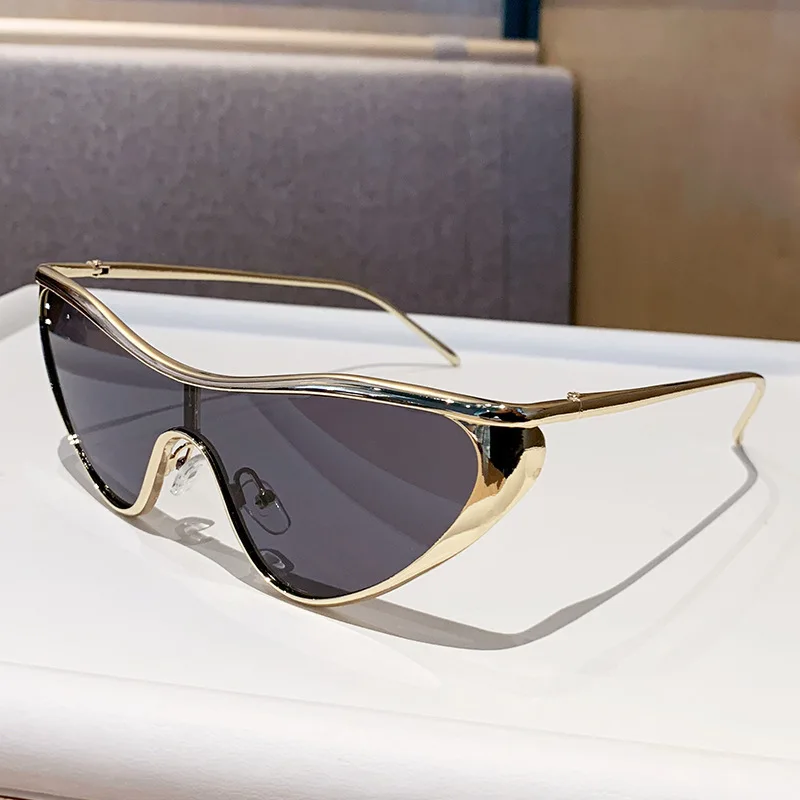 Rimless Y2K Style Sunglasses Rectangle Fashion Popular Women Men Shades Square Sun Glasses for Female Male Oculos Metal Frame view 5