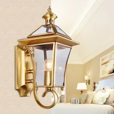 

European Pure copper lamps and outdoor wall light outdoor garden lamp light balcony lamp waterproof