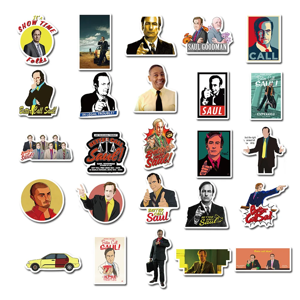 10/30/50PCS Classic Movie Better Call Saul Sticker Gift Graffiti Scrapbook Guitar Tablet Luggage Laptop Diary Sticker Wholesale