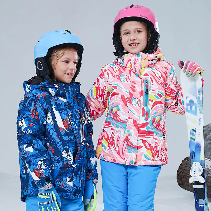 

-30 ℃ children's waterproof skiing jacket Boys and girls snow jacket 4 5 6 7 8 9 10 11 12 13 14 15 years old Warm kid