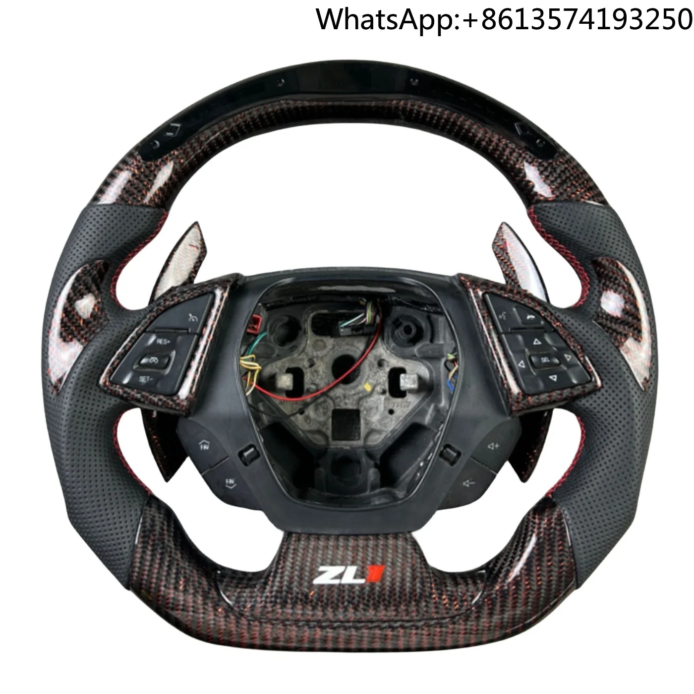

Custom Carbon Fiber Steering Wheel for Chevrolet Camaro Sports Design Style with Custom LED LCD Shift Light