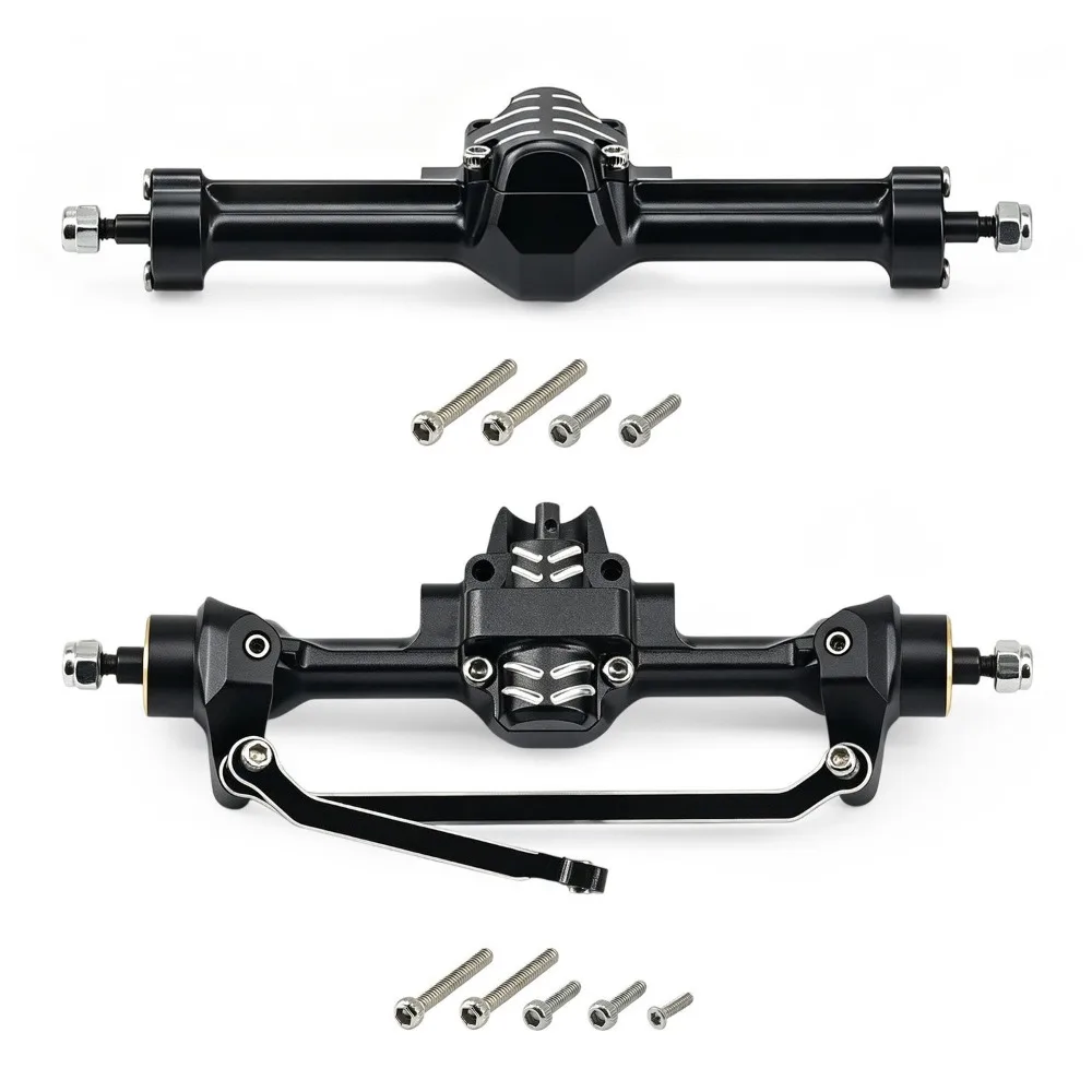 RC Crawler Aluminum Front Rear Axle Widened Assembly Set +8mm For Axial SCX30 1/30 Scale Customizable Size Upgrade Accessories