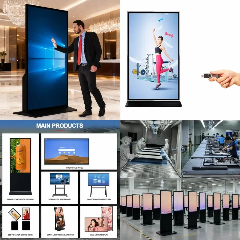 85 75 Inch Commercial Vertical LCD Display 4K UHD Full Color Advertising Billboard Android With CMS for Elevator Shopping