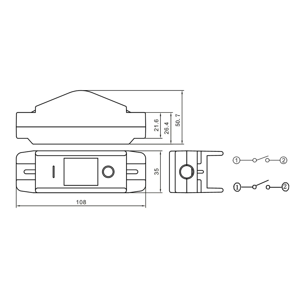 30A 24V JR-617 Waterproof Line Medium Switch Line Switch Flat Round Line Silver Contact Double Cut Dust-Proof Switch