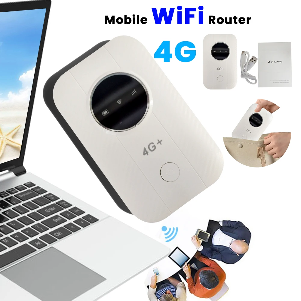 

Portable 4G LTE Mobile WiFi Router 150Mbps 3650/2100mAh Pocket Wireless Hotspot Up To 10 Users for Car Travel Mobile WiFi Router