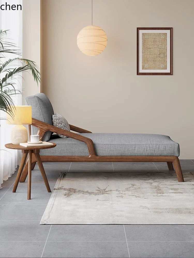 b18solid wood sofa single bed black walnut living room recliner living room decoration
