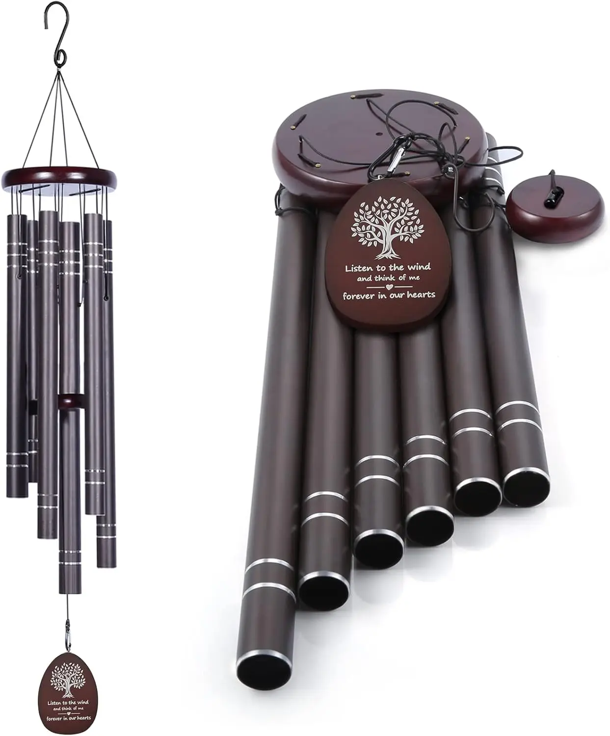 

Deep Tone Memorial Wind Chime for Loved Ones, Sympathy Gift for Garden and Patio Decor