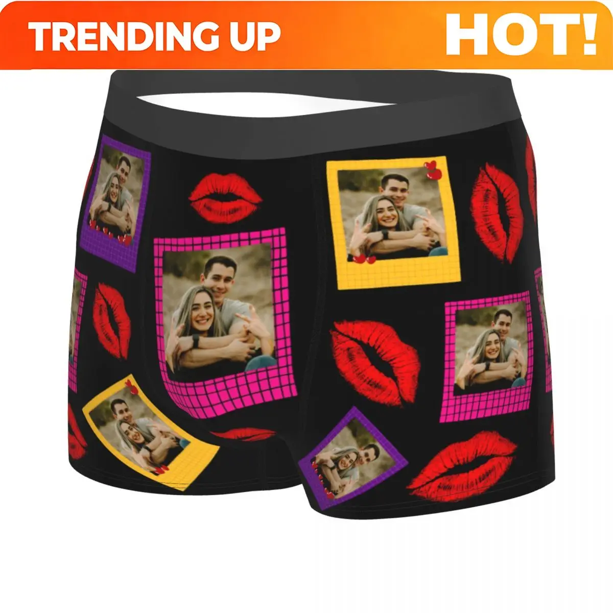 Custom Print Your Photo Boxers Shorts Men Breathable Personalized Underwear Briefs Panties Soft Sexy Underpants