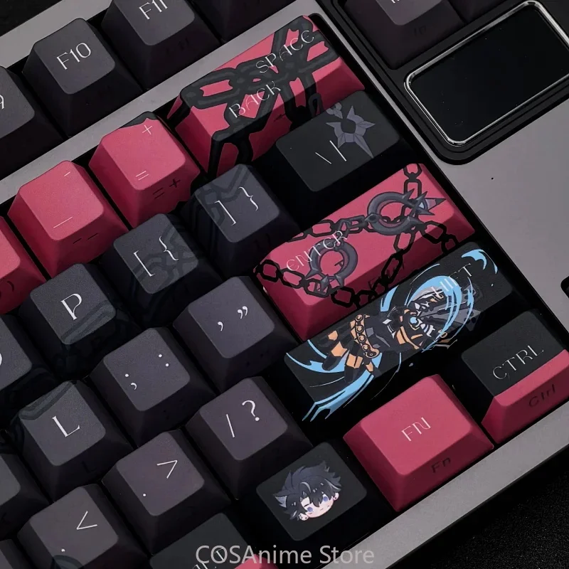 

Genshin Impact Wriothesley Anime Cosplay Keycaps Key Cherry Profile Pbt Thermal Sublimation Mechanical Keyboard Keycaps keyboard
