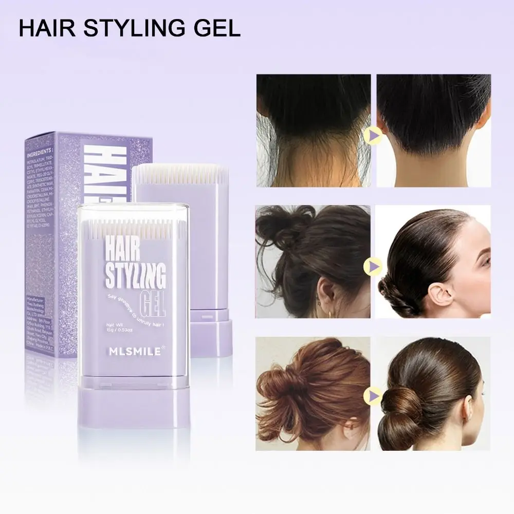 

С расческой Wax Stick Frizz Fixed Hair Edge Control Воск для укладки волос Длительный освежающий нежирный крем для отделки волос