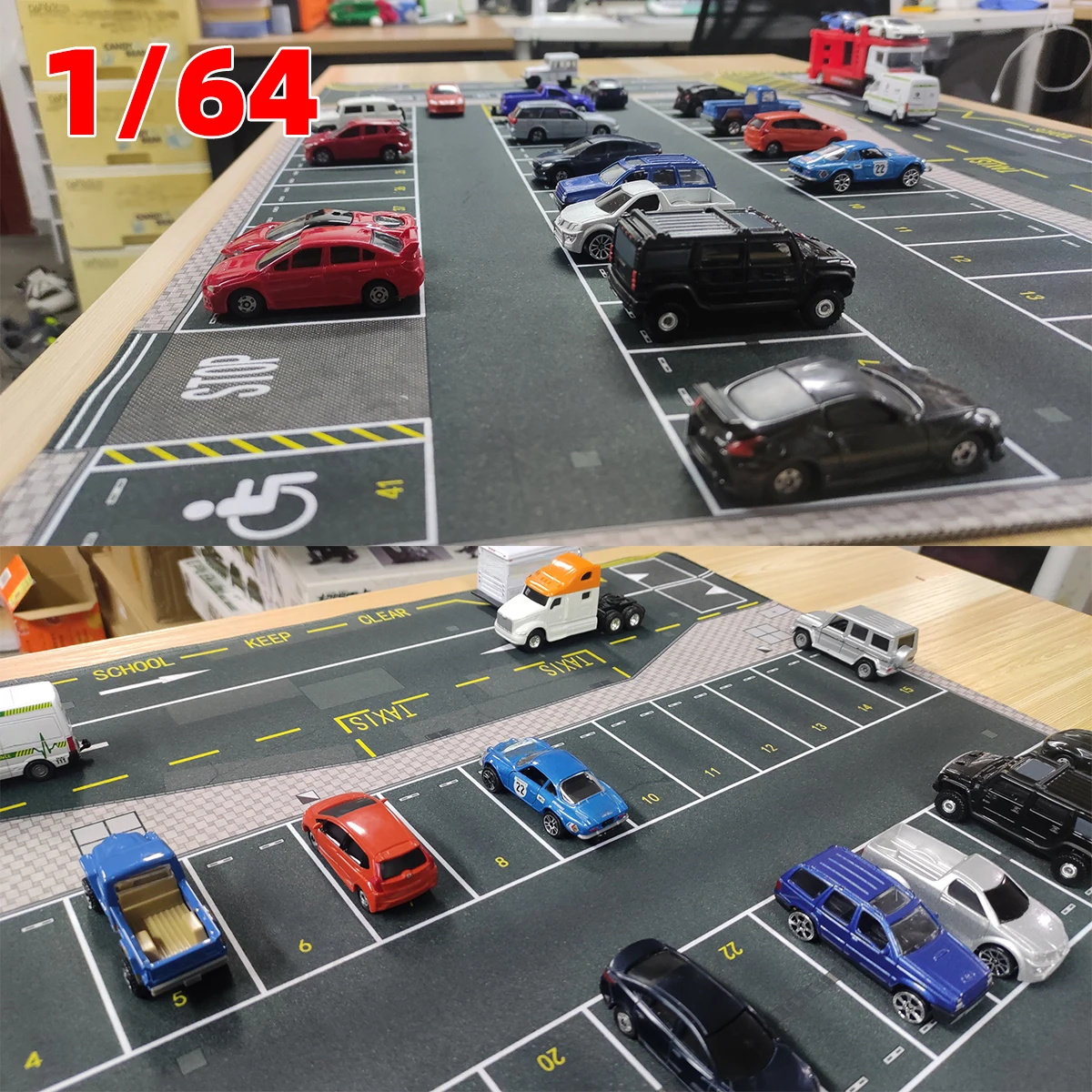 Architektonisches Miniatur-Diorama Birmingham Parkplatz Garage Ausstellungsständer Unterlage für Auto-Modellbausatz im Maßstab 1/64 – Detail 2