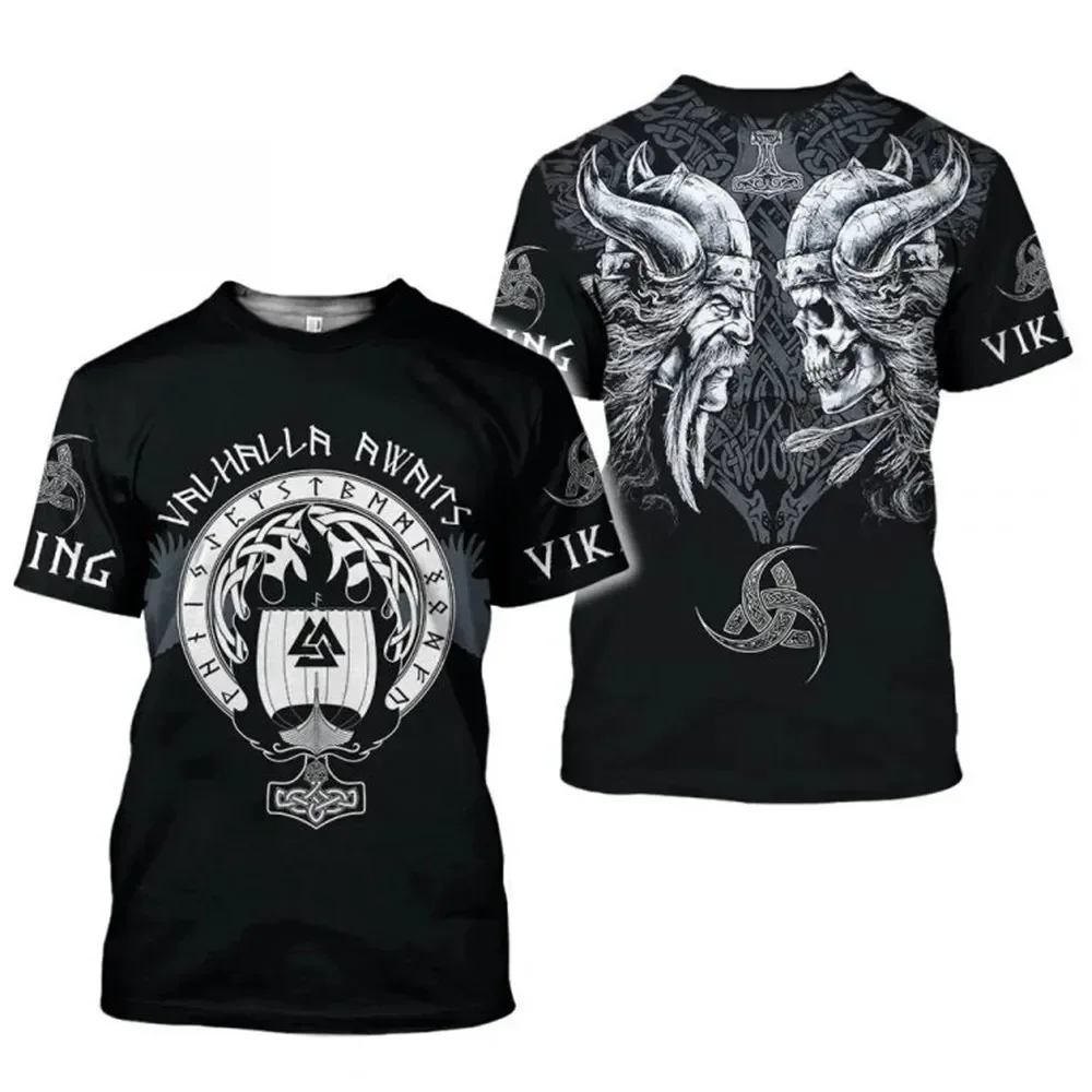 

Camiseta Vikinga 3dt Para Hombre, Ropa Con Estampado Punk, Top Harajuku, Novedad De Verano