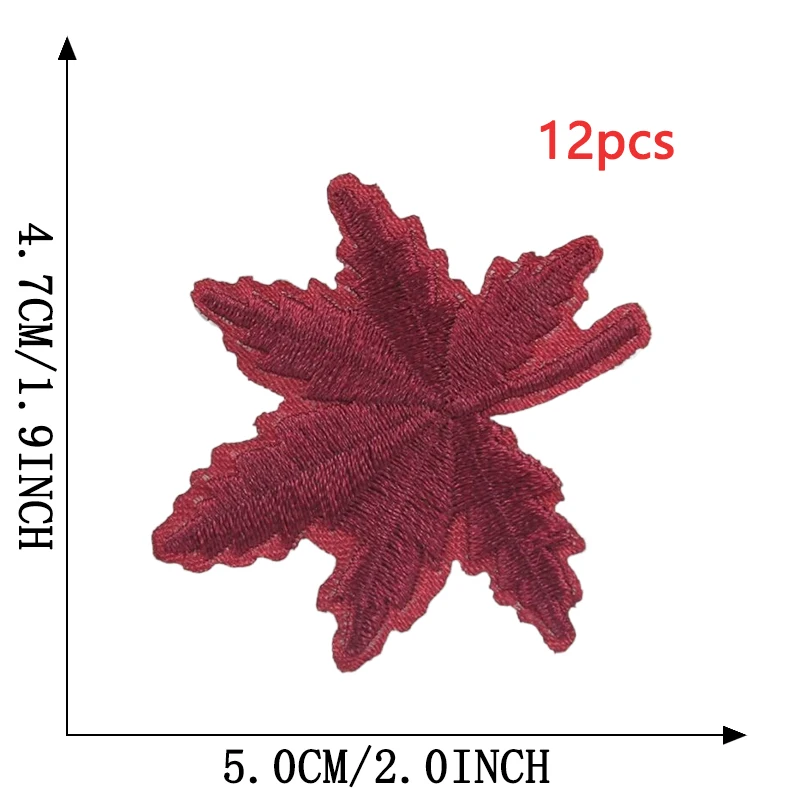 12 stücke Eisen Auf Patches Für Kleidung Maple Leaf Lot Groß Gestickte Nähen Mix Pack Parches Termoadhesivos Ropa Mochila Applique Diy – Detail 10