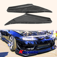 For Nissan 99-02 Silvia S15 Carbon Fiber AR Style Stock Front Bumper Canard Pair
