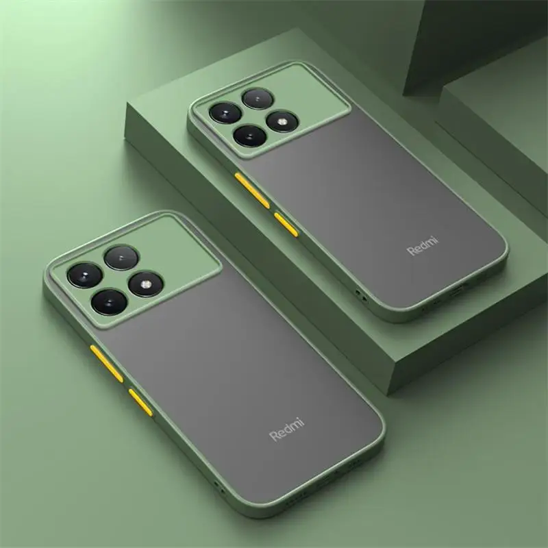 New Luxury Matte Transparent Phone Cover For Xiaomi POCO X6 Pro 5G Case Redmi Note 13 12 11 4G 10 9 Thin Shockproof Bumper image 4