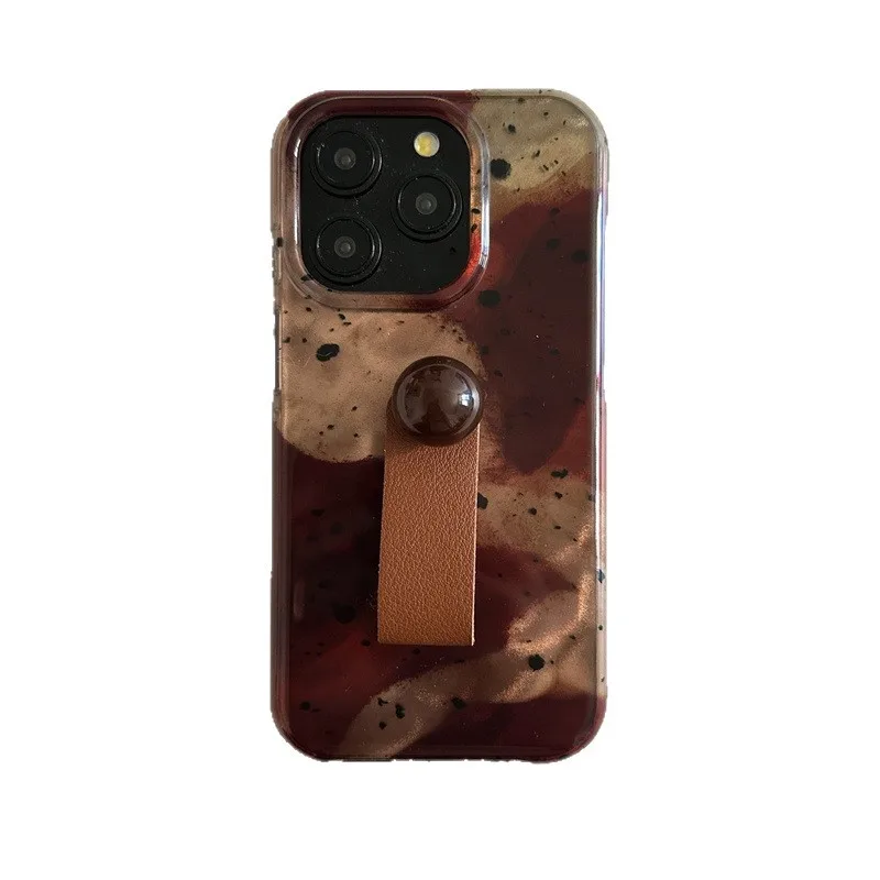 العنبر ميلارد سبلاش الحبر البقع الخريف الشتاء الفن جراب هاتف آيفون 17 16 15 14 13 برو ماكس حافظة لطيف فاخر الكرتون غطاء